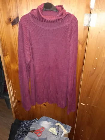 Pull col roulé