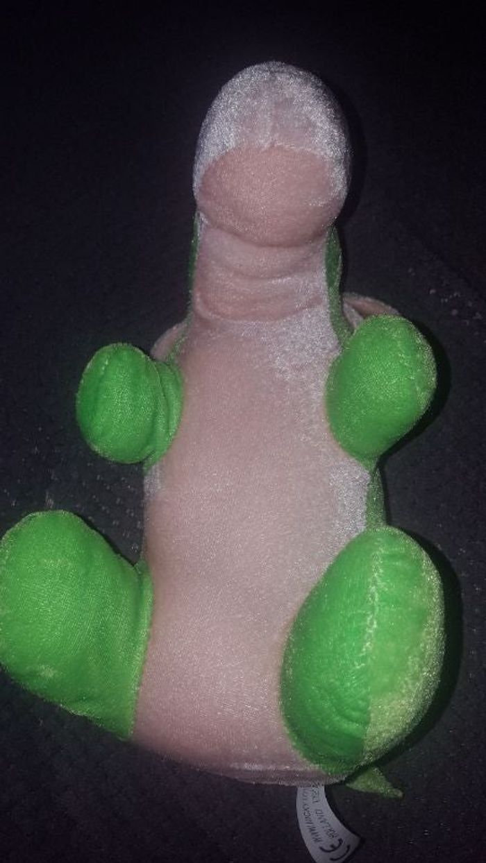 Peluche ane vert beige très bon état