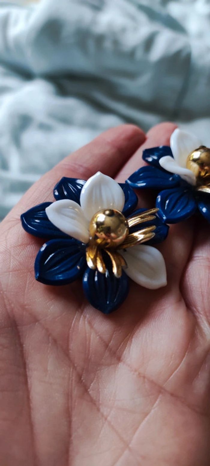 Boucles d'oreilles vintage printemps - photo numéro 3