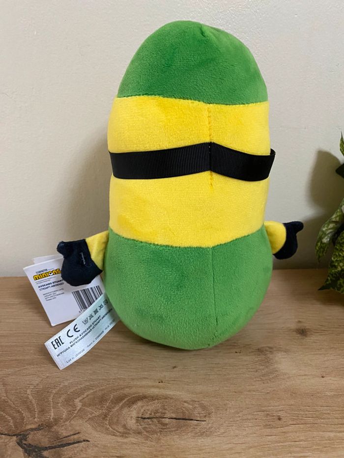 Doudou peluche minions vert jaune neuf avec étiquette - photo numéro 2