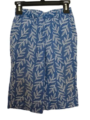 Pantacourt bleu blanc okaidi enfant fille taille 5 ans