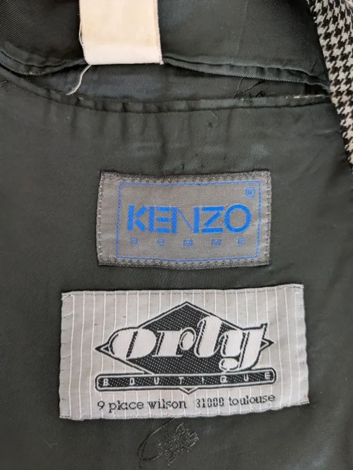 Veste noire et blanche Kenzo - 100% laine woolmark - taille 54 - photo numéro 4
