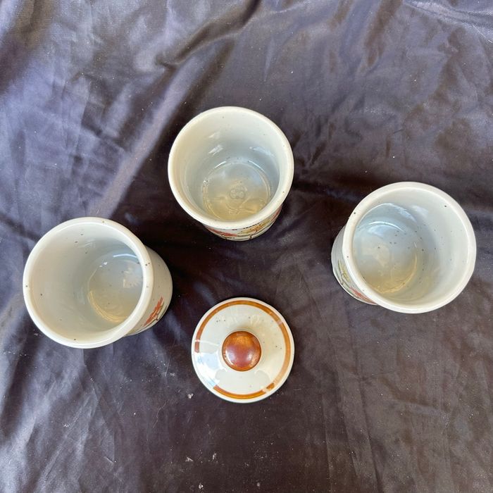 Trio de pots à épices vintage en grès Bergère de France - photo numéro 5