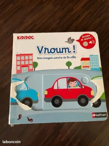 Livre Kididoc Vroum mon imagier sonore de la ville