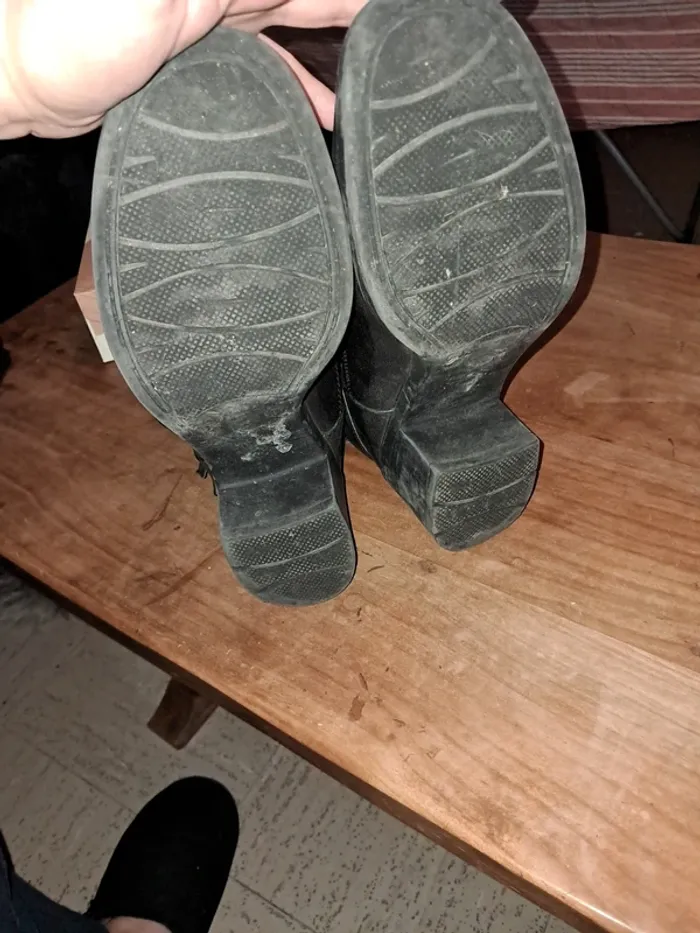 Bottines à tallons grises foncées intérieur moumouté - photo numéro 6