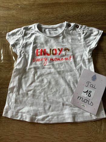 Tee shirt enjoy Vertbaudet t.18m
