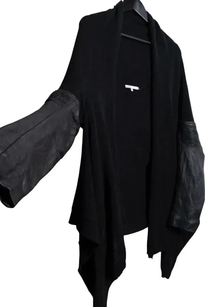 Veste gilet drapée bi-matière Maje – Taille M - photo numéro 4