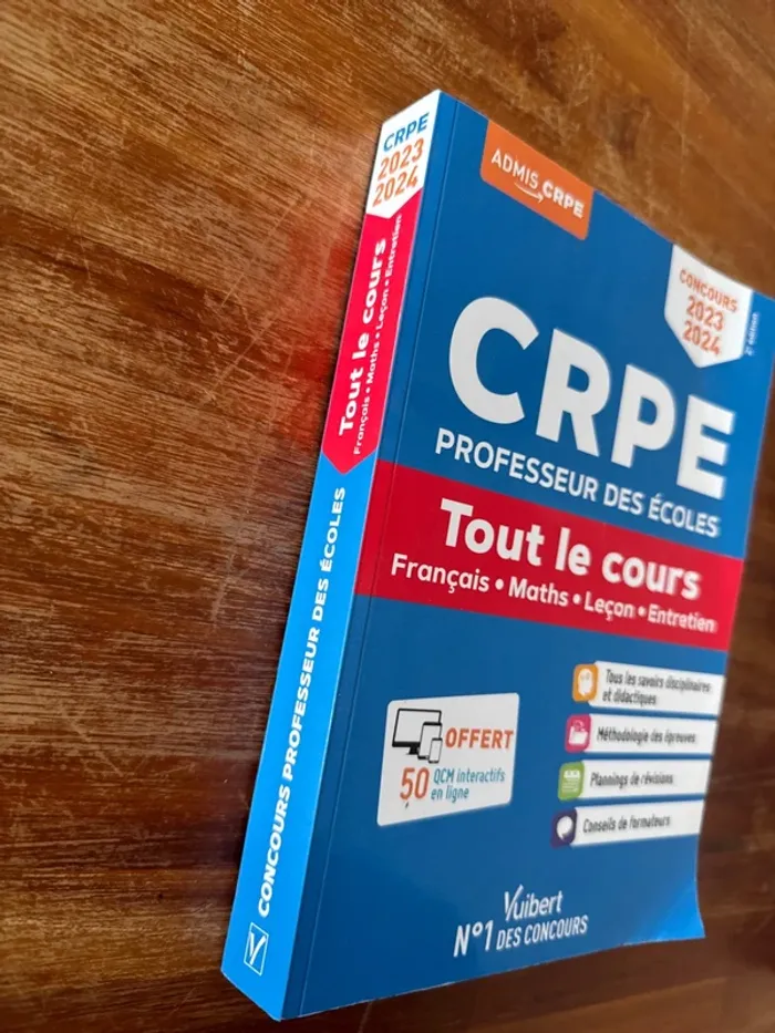Livre CRPE professeur des Ecole, concours, 2023 2024 - photo numéro 2