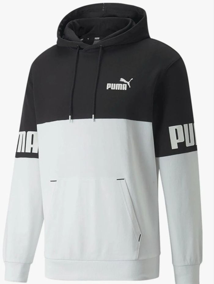 sweat à capuche homme Streetwear Puma noir et blanc taille M 38 - photo numéro 3