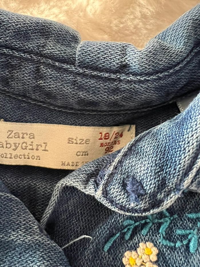 Chemise en jean Zara 18-24M 92cm - photo numéro 2