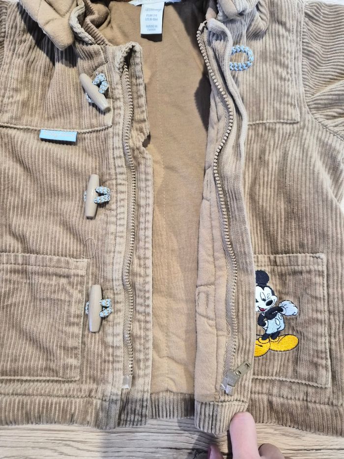 Manteau marron en velours côtelé, H&M Disney Mickey Mouse, 6-9 mois 74 cm - photo numéro 4