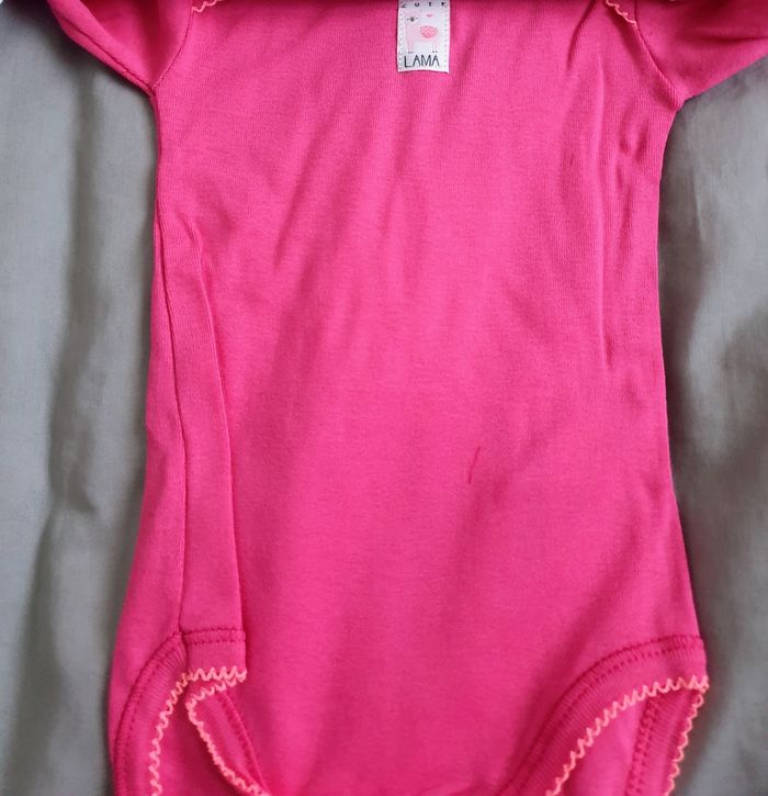 Lot 4 bodies manches longues bébé 12 mois coton bio - photo numéro 4