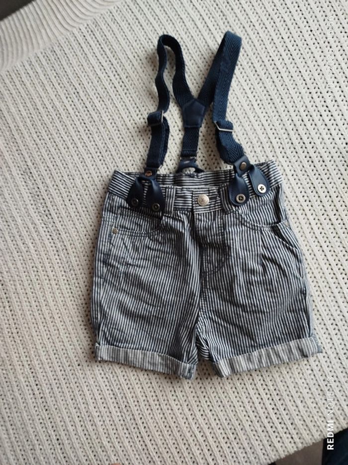 Short à bretelles 12 mois obaïbi