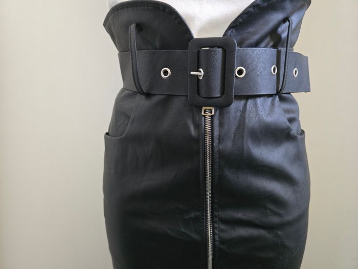 📌 Jupe Crayon Taille Haute Simili Cuir - Neuve - photo numéro 2