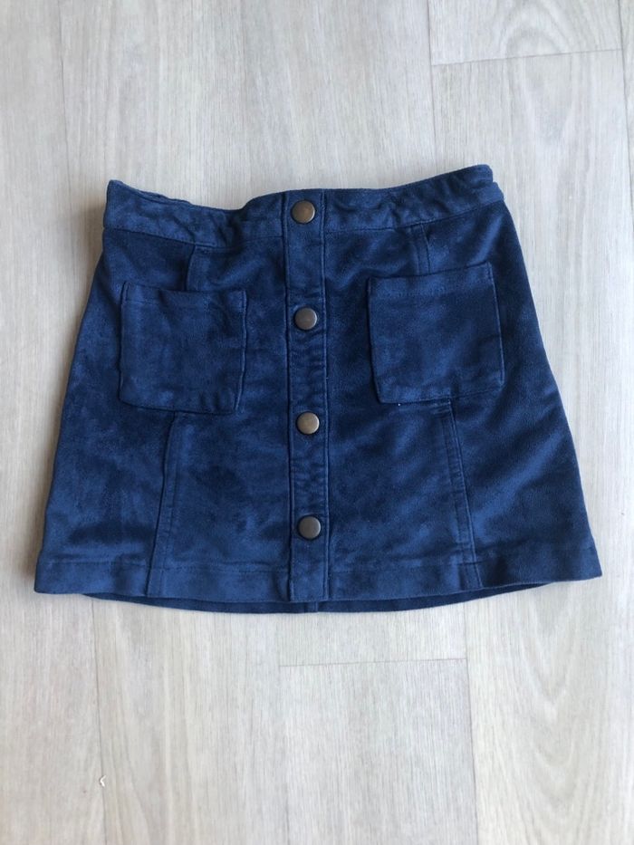 Jupe velours bleu foncé 8 ans kiabi