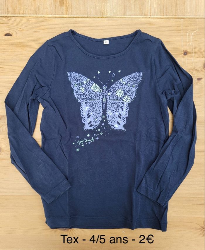 T-shirt manches longues papillon