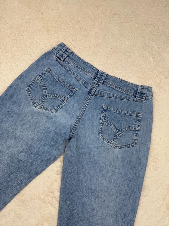 Jeans taille Base évasé bootcut Vintage Bleu Y2k 00’s - photo numéro 6