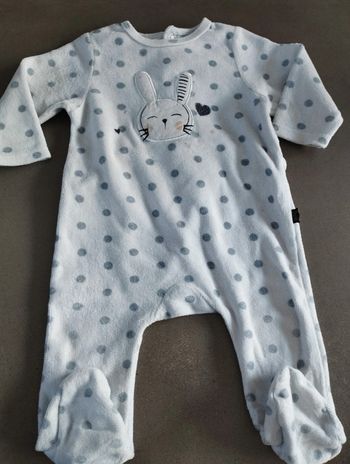 Pyjama velours sucre d'orge 9 mois