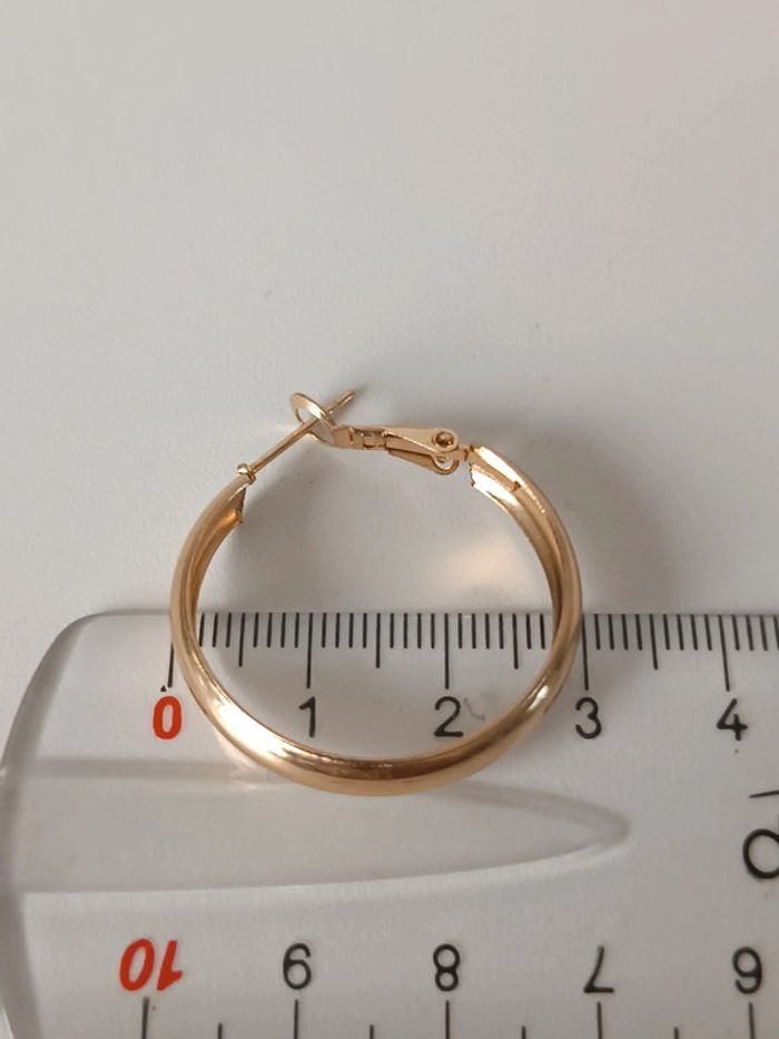 Boucles d'oreilles créoles bohème chic en Acier inoxydable - photo numéro 2