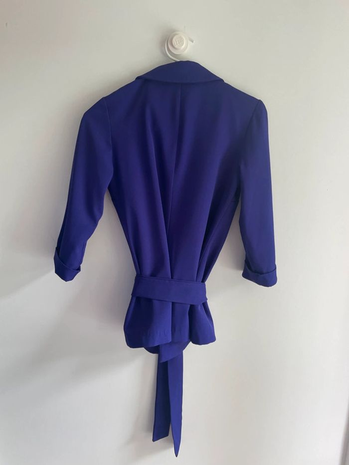 Ensemble violet blazer + pantalon - photo numéro 3