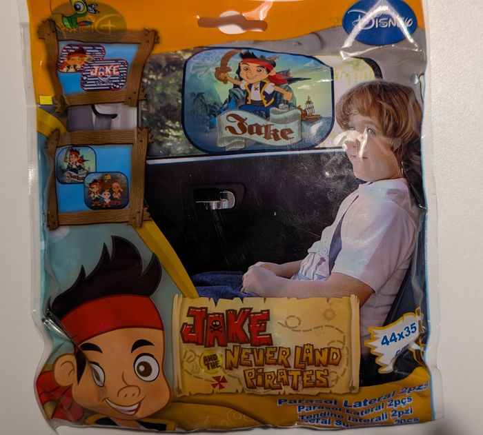 NEUVE, paire de pare soleil ☀️ Jake le pirate (rayé), 44x35 cm