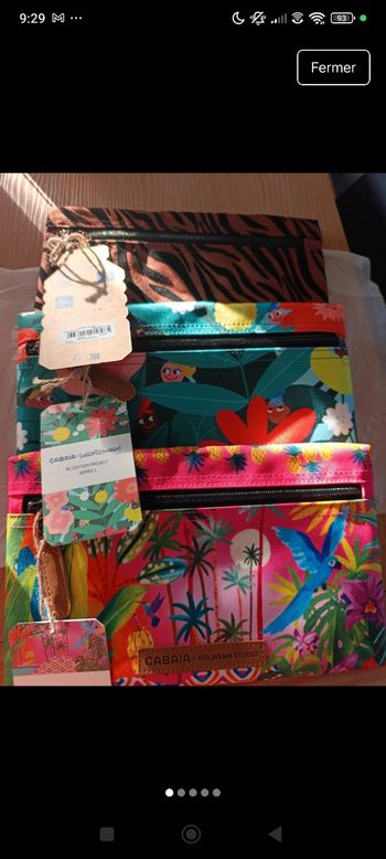 Lot de 3 pochettes Cabaia