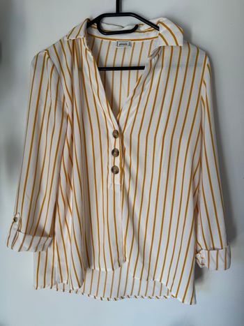 Blouse rayée jaune 