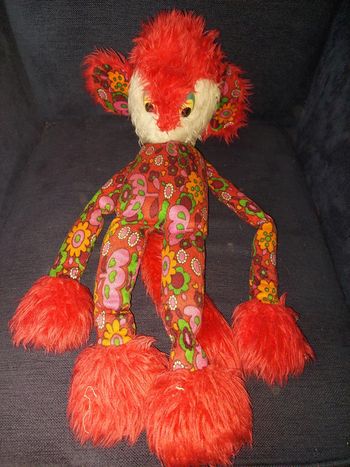 Grande peluche chien vintage