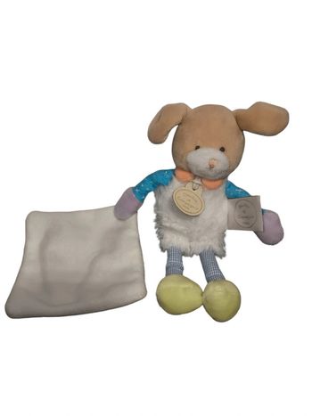 Mini doudou chien avec mouchoir Doudou et compagnie