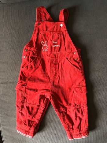 Salopette rouge 12M
