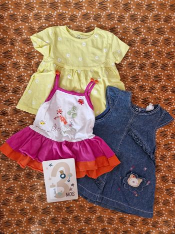 Lot de 3 robes bébé fille 3 mois
