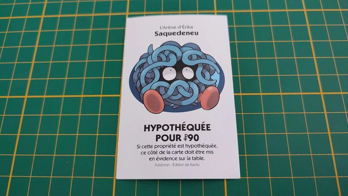 Titre de propriété Saquedeneu pièce détachée jeu de société Monopoly Pokémon édition de Kanto #C43 - photo numéro 2