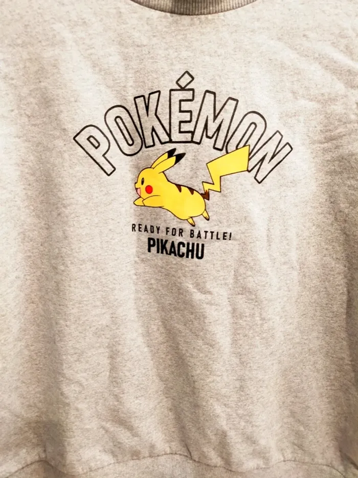 Sweat enfant gris pokémon taille 10 ans - photo numéro 4
