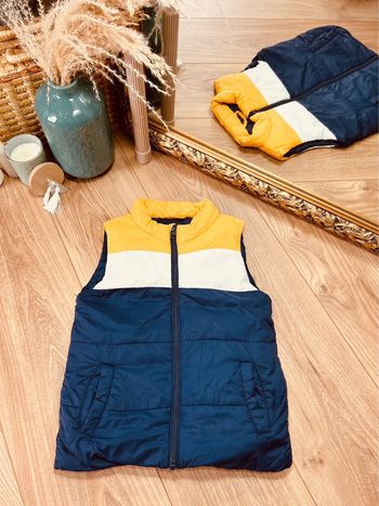 Taille 5 ans veste sans manches garçon Gemo bleue jaune blanche 💙