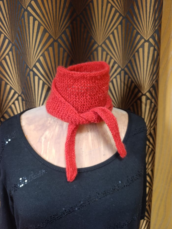 Sophie scarf nuage écharpe sophie rouge orangé - photo numéro 5