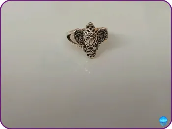 Bague argentée tendance en acier inoxydable