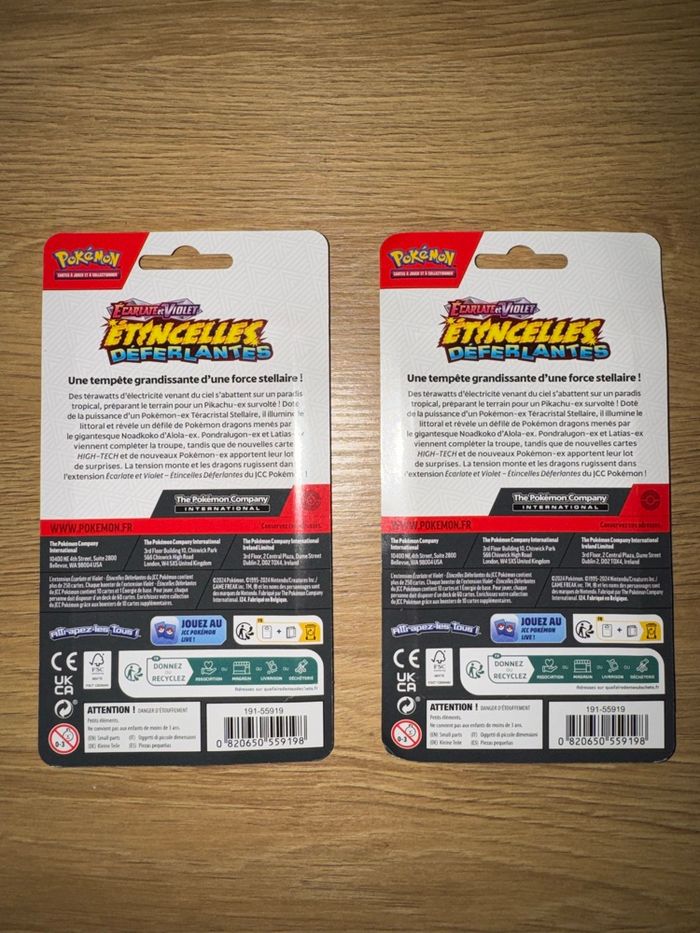 Pokémon - 2 Booster carton étincelles déferlantes - photo numéro 2