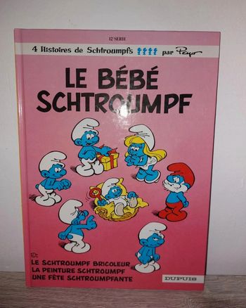 Bande dessinée le bébé schtroumpf