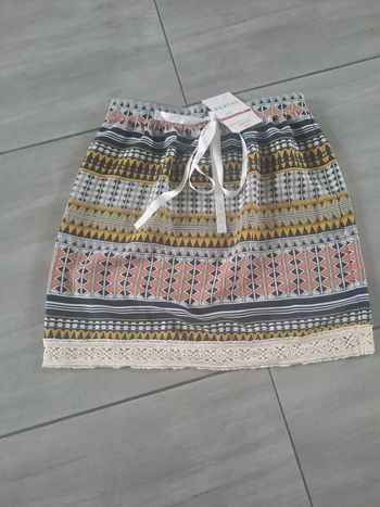 Jupe courte Multicolore Neuve Agathe Velmont Taille 38