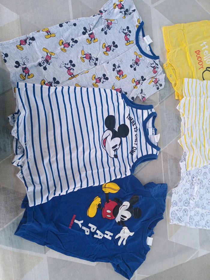 Lot de 6 barboteuses Disney Baby 9 mois - photo numéro 2
