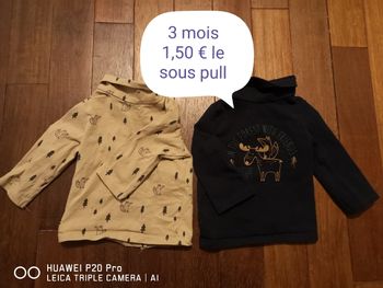 Lot de 2 sous pull 3 mois kiabi