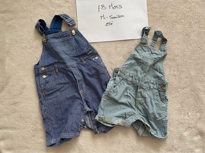 Lot 2 salopettes short / courtes - Dpam & TAO- 18 mois - TBE