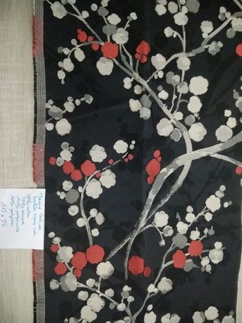 Coupon de tissu Marque Belinac Modèle Nara noir