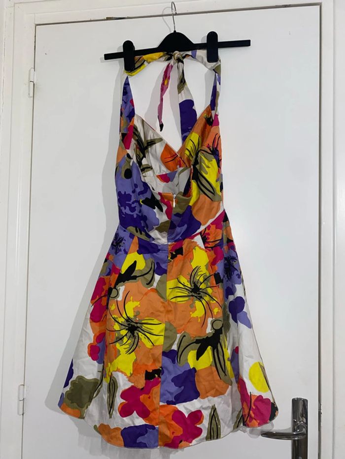 Robe d’été imprimée fleurs dos nu Taille M - photo numéro 10