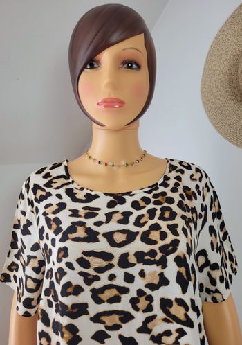 Blouse manches courte léopard taille 44
