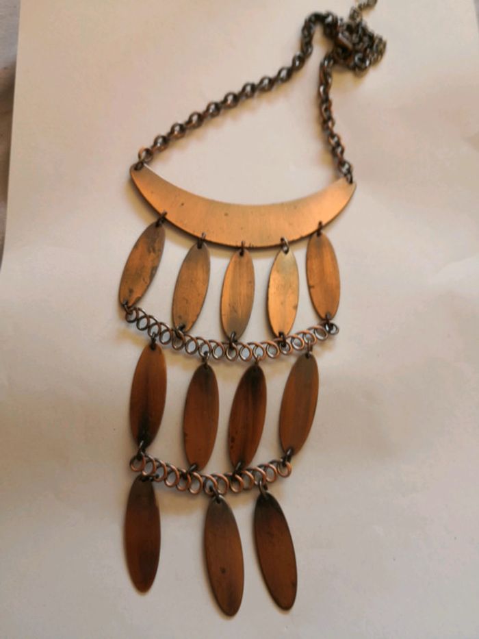 Collier bronze effet usé