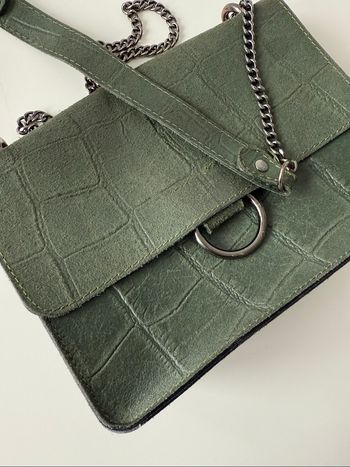 Sac pochette Milano vert croco