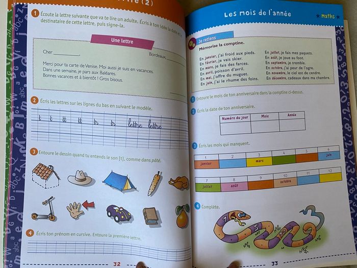 Les cahiers de vacances du CNED - De la GS au CP - maths, francais, anglais - photo numéro 4