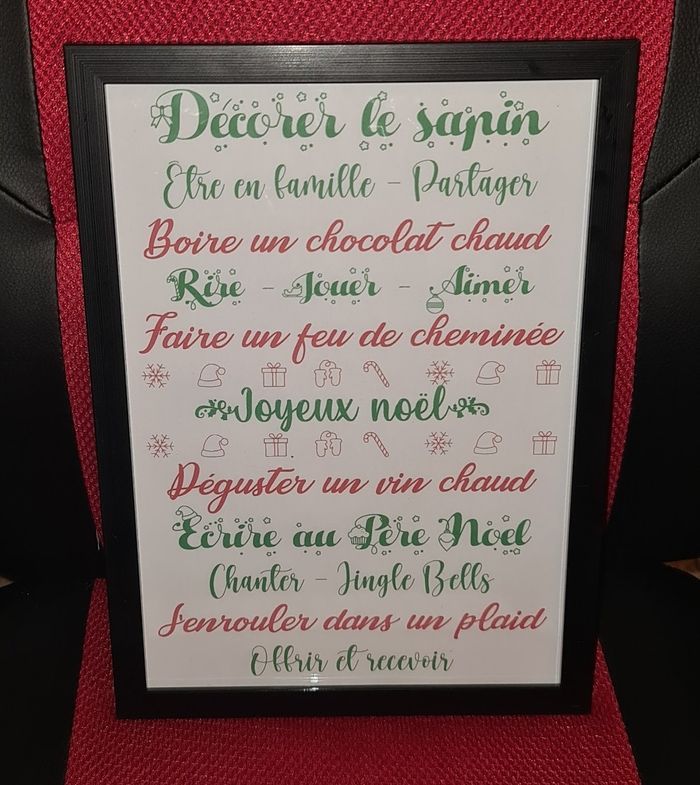 Cadre personnalisé famille Noël