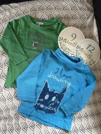 Lot de 2 t-shirt 9 mois